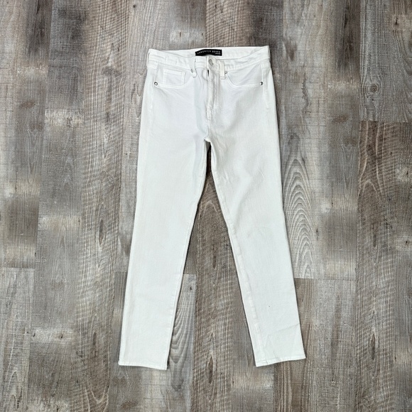 Veronica Beard Kate Crop Denim Jeans White Stretch Skinny Mid-Rise Women Sz 26 - Picture 2 of 13